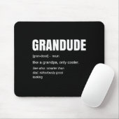 Mens Funny Grandude Cool Grandpa Novelty  マウスパッド (マウス)