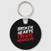 Mens Funny Gym Saying Valentine's Broken Hearts Mo キーホルダー (正面)