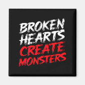 Mens Funny Gym Saying Valentine's Broken Hearts Mo マグネット (正面)