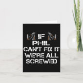Mens Funny Handyman Quote Personalized Phil Gift  カード (正面)