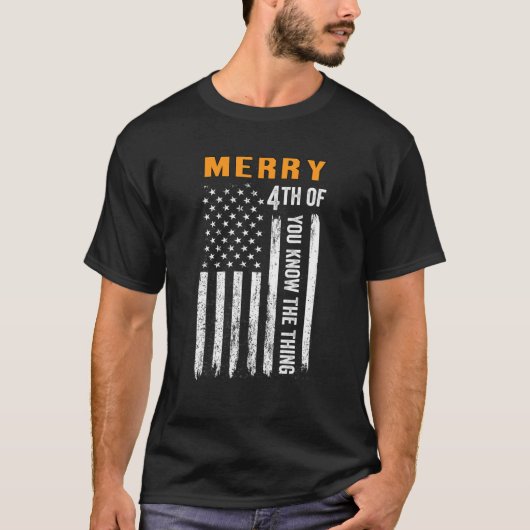 Mens Funny Joe Biden Dazed Merry 4Th Of You Know T Tシャツ (正面)