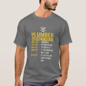 Mens Funny Master Plumbing Man Tools Dad Plumber H Tシャツ (正面)