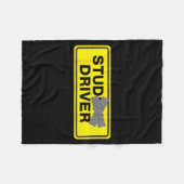 Mens Funny New Driver  フリースブランケット (正面(横))