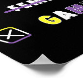 Mens Funny Nonbinary Gamer En  ポスター (角)