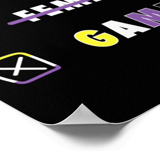 Mens Funny Nonbinary Gamer En  ポスター (角)