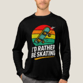 Mens funny skateboarding  トライブレンドＴシャツ (正面)