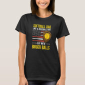 Mens Funny Softball Dad Like A Baseball Dad US Fla Tシャツ (正面)