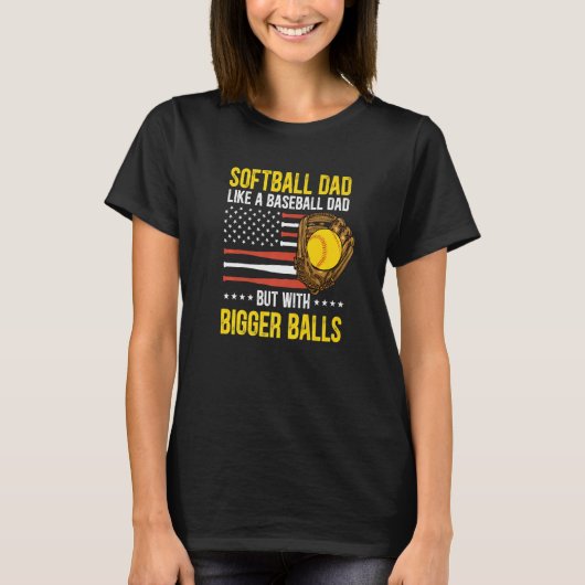 Mens Funny Softball Dad Like A Baseball Dad US Fla Tシャツ (正面)