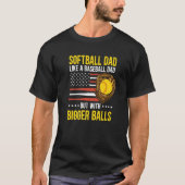 Mens Funny Softball Dad Like A Baseball Dad US Fla Tシャツ (正面)