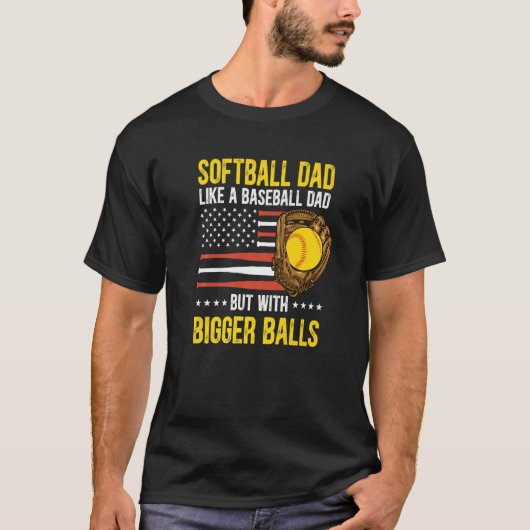 Mens Funny Softball Dad Like A Baseball Dad US Fla Tシャツ (正面)
