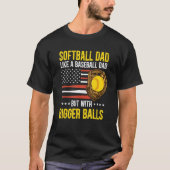 Mens Funny Softball Dad Like A Baseball Dad US Fla Tシャツ (正面)