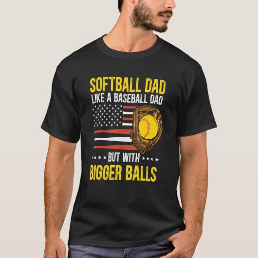 Mens Funny Softball Dad Like A Baseball Dad US Fla Tシャツ (正面)