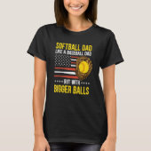 Mens Funny Softball Dad Like A Baseball Dad US Fla Tシャツ (正面)