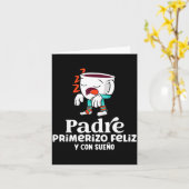 Mens Funny Spanish Announcing Pregnancy Baby New D カード (黄色い花)