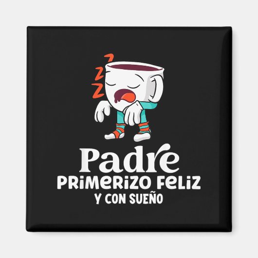 Mens Funny Spanish Announcing Pregnancy Baby New D マグネット (正面)