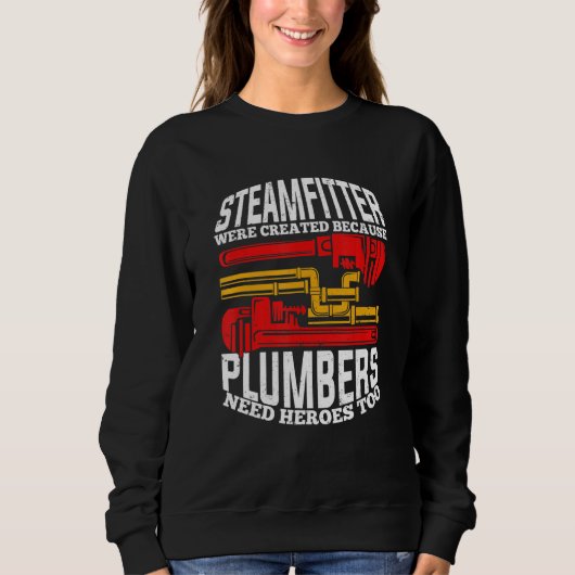 Mens Funny Steamfitter Pipefitter スウェットシャツ (正面)