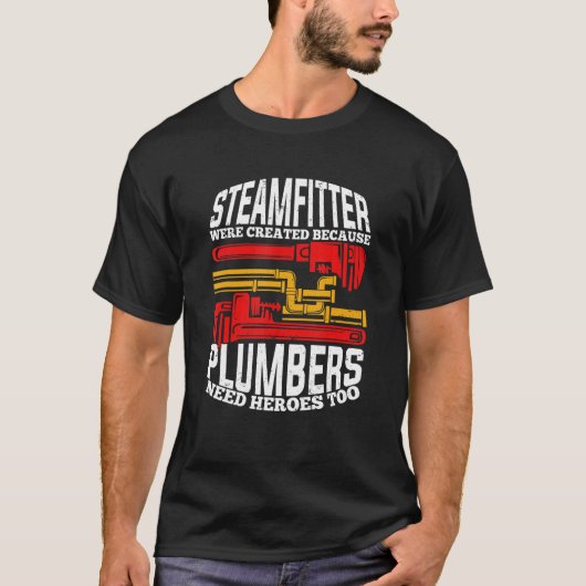 Mens Funny Steamfitter Pipefitter Tシャツ (正面)