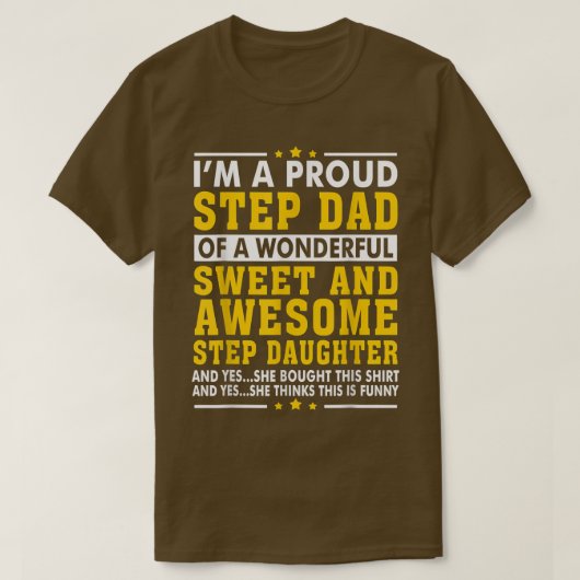 Mens Funny Step Dad Fathers Day Gift Step Daughte Tシャツ (デザイン正面)