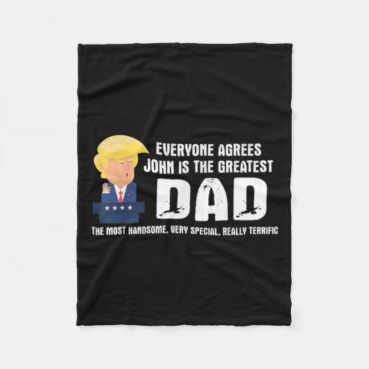 Mens Funny Trump Saying Greatest Dad Quote - John  フリースブランケット (正面)