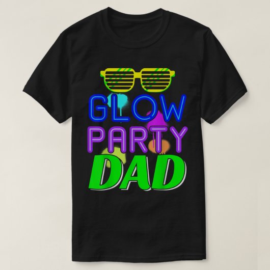 Mens Glow Party Dad Bday Party Birthday Father  Tシャツ (デザイン正面)