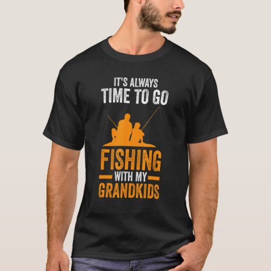 Mens Go fishing with my grandkids Fishing Tシャツ (正面)
