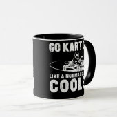 Mens Go Kart Dad Like A Normal Dad Kart Racing マグカップ (正面右)