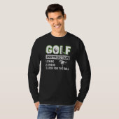 Mens Golf Instruction Swing Swear Look for the Bal Tシャツ (正面フル)