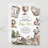 Men's Golf Outdoor Adult Birthday 招待状 (正面)