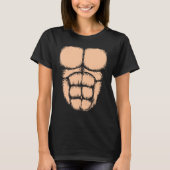 Mens Gorilla Chest Muscles Six Pack Tシャツ (正面)