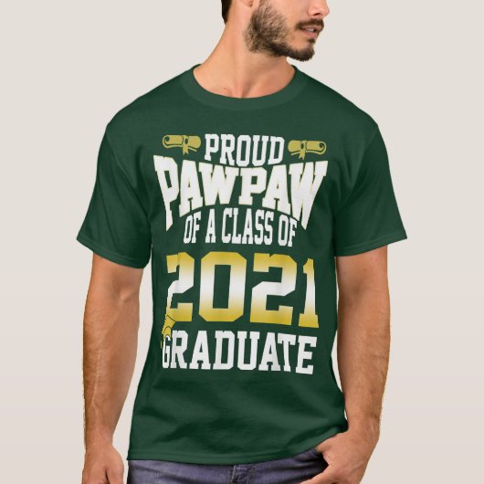Mens Graduation Class Family Proud Pawpaw Of A Tシャツ (正面)