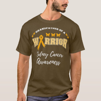 Mens Grandfather Of A Warrior Kidney Cancer Awaren Tシャツ