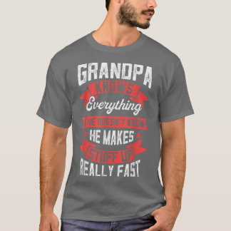 Mens Grandpaは全てのアパレル、Grandad、Fを知っている Tシャツ