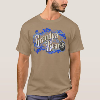 Mens Grandpa Bear Gothic Tet Design for Grandfathe Tシャツ