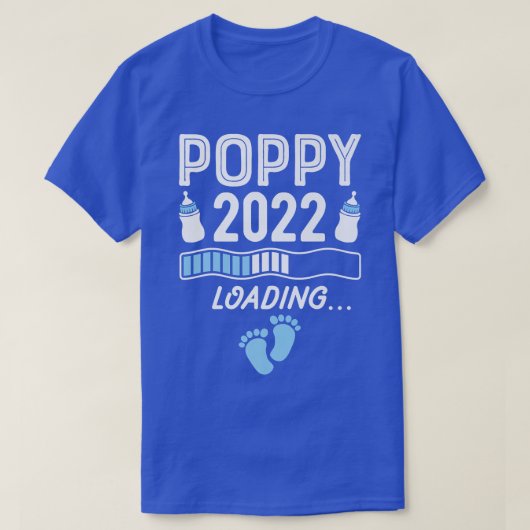 Mens Grandpa Poppy 2022ロードGrandad妊娠 Tシャツ (デザイン正面)