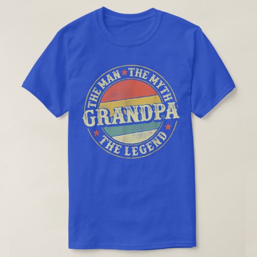 Mens Grandpa The Man The Myth The Legend Father's  Tシャツ (デザイン正面)