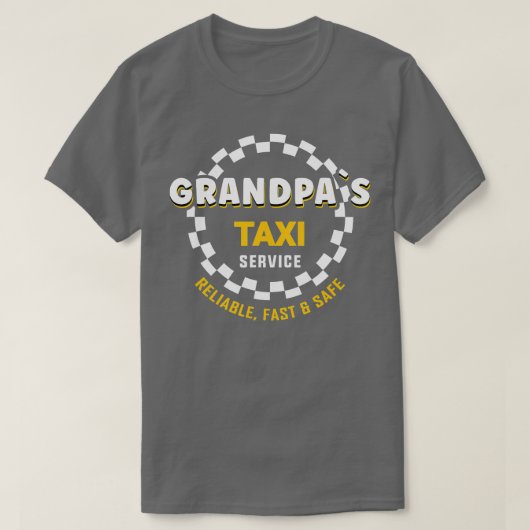 Mens Grandpas Taxi Chauffeur車で来て Tシャツ (デザイン正面)