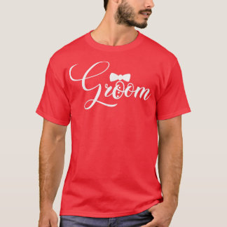 Mens Groom Cute Engagement Matching Newlyweds Bach Tシャツ