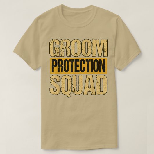 Mens Groom Protection Squad Bachelor Party  Tシャツ (デザイン正面)