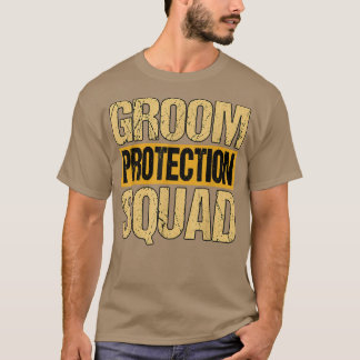 Mens Groom Protection Squad Bachelor Party Tシャツ