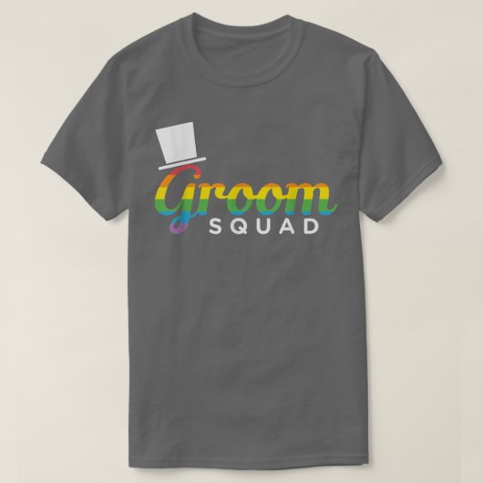 Mens Groom Squad LGBT Gay Bachelor Party  Tシャツ (デザイン正面)