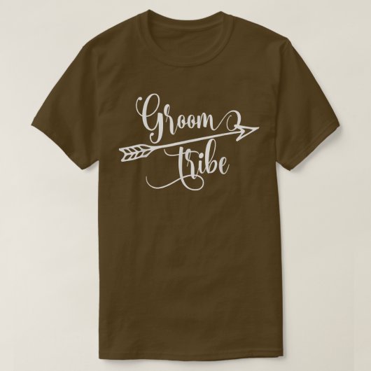 Mens Groom Tribe Matching Cute Arrow Wedding Engag Tシャツ (デザイン正面)