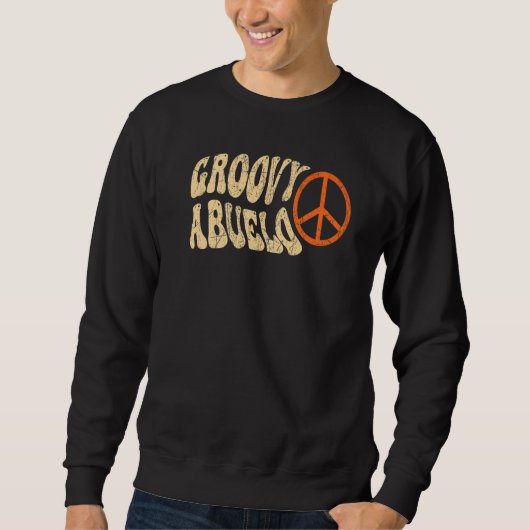 Mens Groovy Abuelo 70s Aesthetic Nostalgia 1970's  スウェットシャツ (正面)