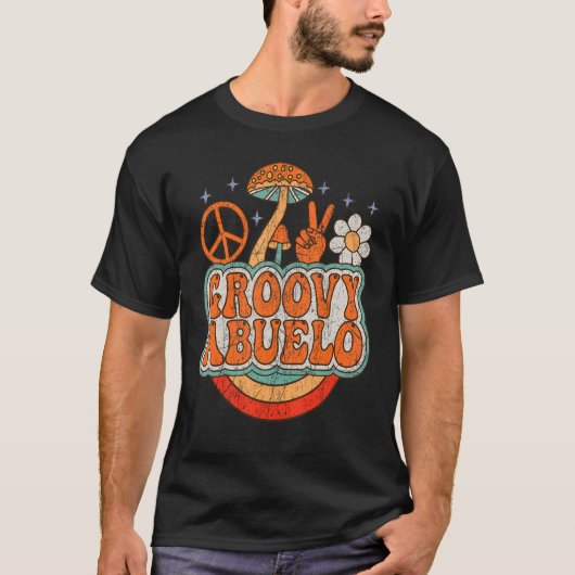 Mens Groovy Abuelo 70s Aesthetic Nostalgia 1970's  Tシャツ (正面)