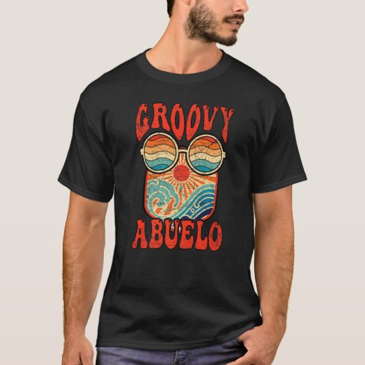 Mens Groovy Abuelo 70s Aesthetic Nostalgia 1970's Tシャツ (正面)