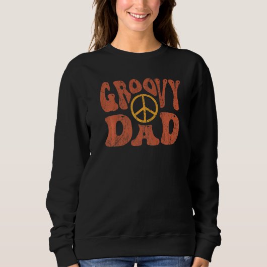 Mens Groovy Dad 70s Aesthetic Nostalgia 1970's Ret スウェットシャツ (正面)