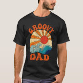 Mens Groovy Dad 70s Aesthetic Nostalgia 1970's Ret Tシャツ (正面)