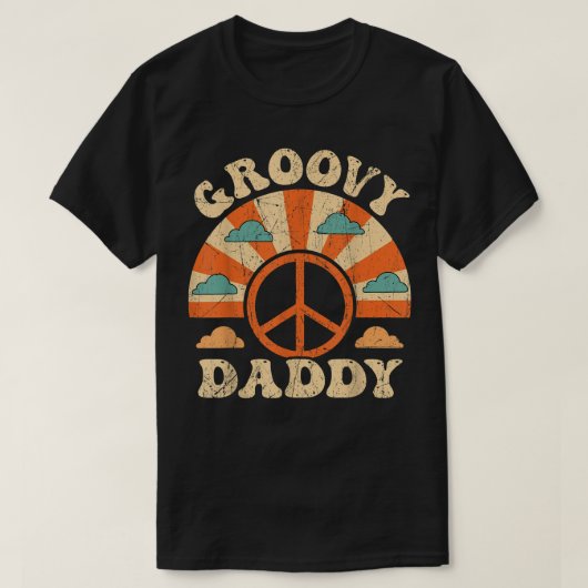 Mens Groovy Daddy 70s Aesthetic Nostalgia 1970's R Tシャツ (デザイン正面)