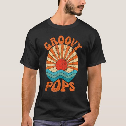 Mens Groovy Pops 70s Aesthetic Nostalgia 1970's Re Tシャツ (正面)