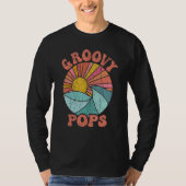 Mens Groovy Pops 70s Aesthetic Nostalgia 1970's Re Tシャツ (正面)