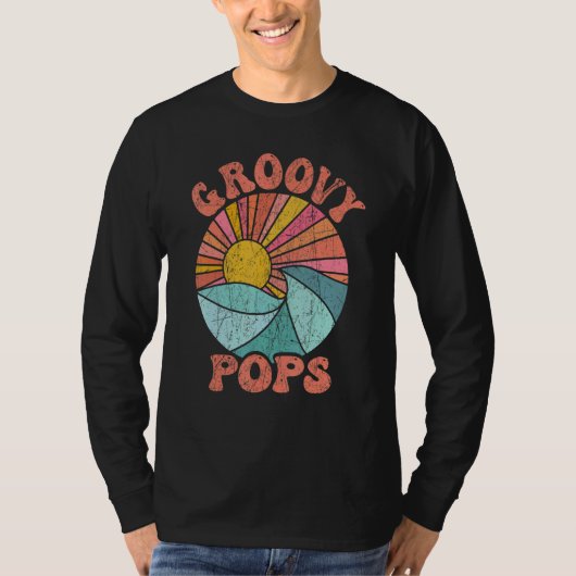 Mens Groovy Pops 70s Aesthetic Nostalgia 1970's Re Tシャツ (正面)